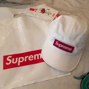 Supreme camp hat white from from 2/22/18 drop